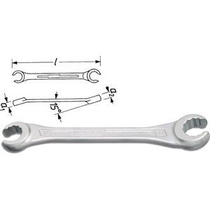 Double <b>Ring</b> <b>Spanner</b> 612 10 X 11 mm 147 mm by HAZET - Product Image 4