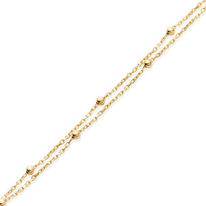 Bracelet chaîne à motif de boule simple pour femmes, fabrication artisanale turque, plaqué or, plaqué rhodium, tendance, bijoux en argent sterling 925 - Product Image 3