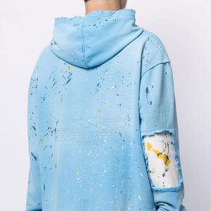 Nuevo estilo de talla grande para hombre, sudaderas con capucha desgastadas, ropa informal, sudaderas con capucha desgastadas totalmente personalizadas - Product Image 4