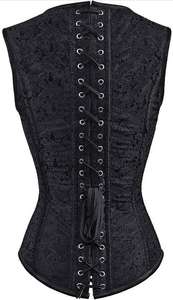 Borcade, corsé de cuero con hombro completo y forro para mujer, Tops, ropa moldeadora Sexy por encima del busto, corsé moderno para talla grande, transpirable - Product Image 3