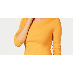 Camicia Lunga da Donna Charter Club in Cotone Pima con Ricamo Floreale, Casual, Colore Oro, Taglia XS - Product Image 2