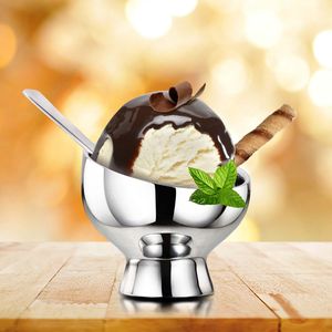 Bol à crème glacée en acier inoxydable à double paroi Vaisselle Bol de service alimentaire pour la maison Cuisine Restaurant Décoratif - Product Image 6