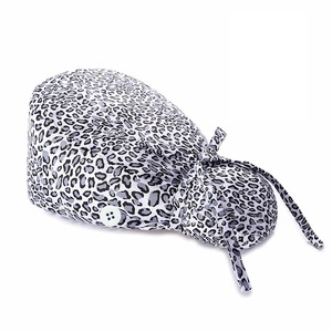 Casquettes de gommage femmes bouffant gommage chapeaux casquettes infirmières, casquette de travail réglable queue de cheval pochette cravate dos chapeaux - Product Image 1