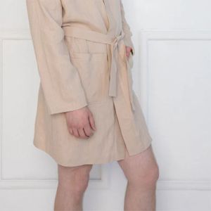 Manteaux de peignoir en peluche pour hommes-Confortable et élégant-Idéal pour se prélasser et porter décontracté - Product Image 6