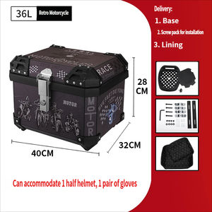 Top Case Moto 36L en PP Haute Résistance avec Système de Fixation Rapide, Coffre Arrière Étanche pour Commuters Urbains, Garantie 1 An - Product Image 4