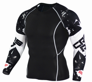 Séchage rapide hommes chemises de course Fitness Compression Gym Polyester sport T-shirt noir 2025 entraînement entraînement Muscle Fit vêtements - Product Image 6