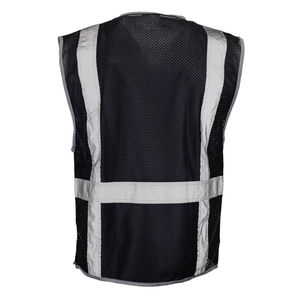 เสื้อกั๊กสะท้อนแสงแบบมีซิปสำหรับงานก่อสร้าง ความปลอดภัยในการทำงาน  ออกแบบลำลอง บริการ OEM - Product Image 2