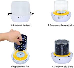 Lampada proiettore LED sognante rotante luce <span class=keywords><strong>stellata</strong></span> <span class=keywords><strong>notte</strong></span> - Product Image 3