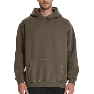 Sudaderas con capucha personalizadas de alta calidad para hombre, ropa de calle personalizada transpirable lisa, fabricantes básicos, mezcla de algodón - Product Image 1