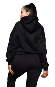 ชุดวอร์ม2ชิ้นสำหรับผู้หญิงชุดวอร์ม2ชิ้นทรงหลวมเอวสูงตะเข็บด้านหน้า - Product Image 4