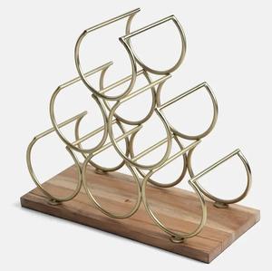 ชั้นวางไวน์โลหะติดผนังแบบทันสมัยสำหรับบาร์บ้านประหยัดพื้นที่การจัดเก็บในห้องครัวสำหรับขวดไวน์ถังใส่เครื่องดื่มน้ำแข็ง - Product Image 1