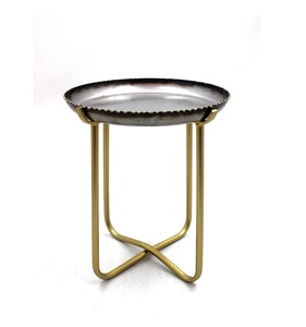 Mesa auxiliar redonda de diseño de lujo blanca moderna, mesa de centro de hierro y mármol hecha a mano para sala de estar, muebles decorativos para el hogar - Product Image 6