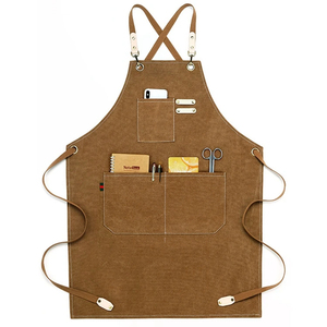 Canvas Waterproof <b>Apron</b> Custom Logo Coffee Shop <b>Apron</b> <b>Kitchen</b> <b>Apron</b> Baking Work Clothes - Product Image 6