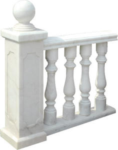 Barandilla de escalera de mármol blanco, balaustre de mármol de piedra blanca vintage, balaustre de mármol hecho a mano - Product Image 3