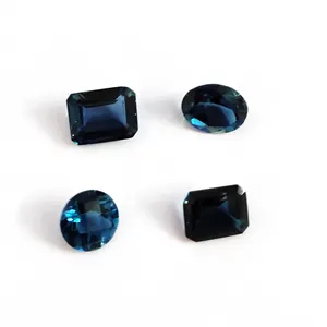 London Blue Topaz Octagon round oval cut Good Quality topaz gemstone supplier Making Jewelry Natural London Blue Topaz