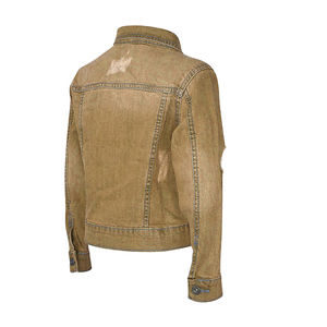 Chaqueta Vaquera de Mezclilla con Botones Extra Grande para Mujer, Estilo Casual, Ropa de Abrigo para Otoño, Chaqueta Vaquera Informal OEM para Damas - Product Image 5