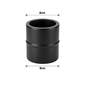 Conexión de chimenea para estufa de pellets MELTLINE PN817M, negro mate, 8 cm, sin junta, para chimeneas de fumistería - Product Image 2
