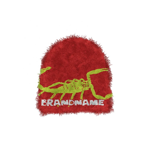 Bonnet en tricot mohair avec logo Oem & Odm personnalisé pour hommes Bonnet de sport tricoté chaud pour l'hiver Bonnet en mohair pour l'extérieur - Product Image 2