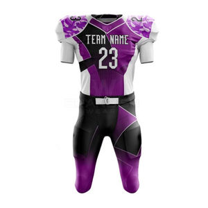 100% uniformes de Football américain en polyester pour les jeunes ensembles unis sublimés de haute qualité manches courtes conception respirante grande taille - Product Image 1