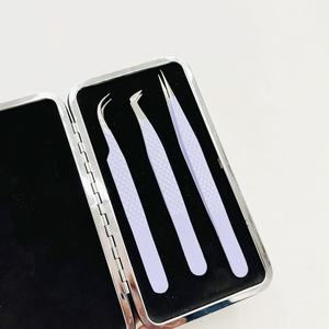 Agarre perfecto antibacteriano puntiagudo recto curvo de acero inoxidable sostenible recubierto de polvo púrpura ligero probado a mano - Product Image 1