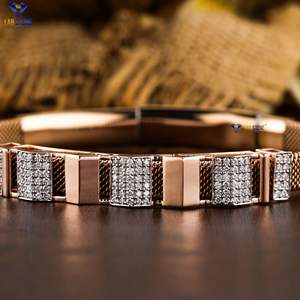 0.88 TDW Bracelet en diamant rond taille brillant or rose 18 carats diamant cultivé en laboratoire Cvd/Hpht diamant Labstone - Product Image 1