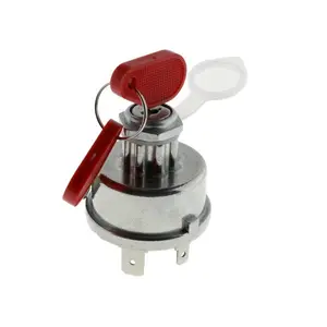 4-Position Ignition Switch with 2 Red Key and Transparent Protection Cover for Switch Disconnectors