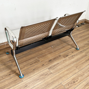 Silla de Espera de Estilo Industrial de Acero Inoxidable para 2 Personas, para Centro Comercial, Escuela, Oficina, Banco - Product Image 6