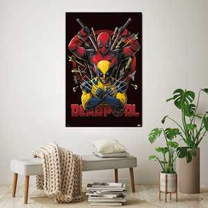 Affiche de style moderne Marvel Comics pour Deadpool et Wolverine 2, art mural sur toile - Product Image 1