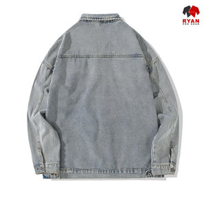 Veste en jean tricotée pour homme Ryan Pro Gear, personnalisée, fermeture boutonnée confortable, logo personnalisé, style uni, imperméable - Product Image 2