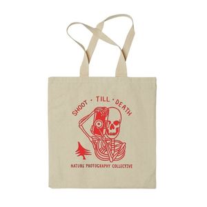 Sac fourre-tout en toile de coton biologique Calico imprimé de logo personnalisé grand sac d'épicerie réutilisable en vrac motif lettre - Product Image 1