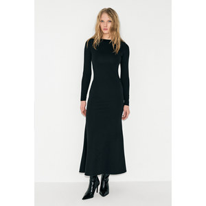 Robe pour femme GRIMELANGE NOCHE à col rond, dos en maille transparente, tissu extensible - Product Image 6
