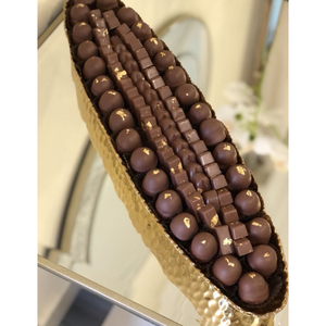Bol à chocolat en métal finition dorée Bol de service à chocolat de style moderne Présentoir à desserts pour les mariages et les décorations de fête - Product Image 4