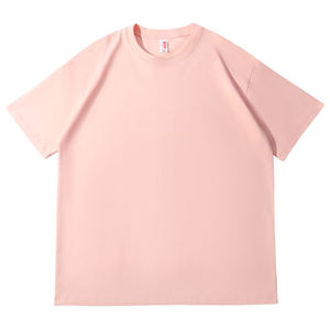 T-shirts pour hommes en coton 100% tricoté, écologiques, grande taille, poids lourd, logo imprimé à l'écran, évacuation de l'humidité, manches courtes, col rond - Product Image 2