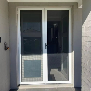 80*67 80*72 Polegadas <span class=keywords><strong>Storm</strong></span> <span class=keywords><strong>Door</strong></span> 3 Point Lock 304 316 Malha De Aço Inoxidável Porta De Tela De Segurança De Alumínio Francês - Product Image 2