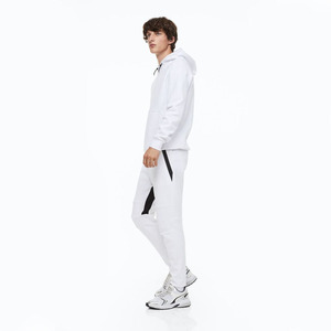 High Quality <b>Men</b> White Colour Basic Regular Fit Jogging <b>Trouser</b> With Inside Black Panels <b>for</b> Sale in Bulk Quantity - Product Image 2