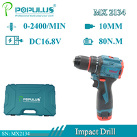 Perceuse à percussion 16.8v Avid Perceuse à batterie Batterie sans fil Li Ion pour perceuse sans fil Power Craft