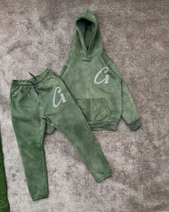 Costume évasé XXL de qualité supérieure 100% coton imprimé délavé à l'acide respirant séchage rapide poids lourd écologique ensembles durables à la mode - Product Image 1