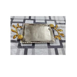 Nouveau design Plateau de service 2 tons en aluminium Taille personnalisée Plateau de service à fleurs pour ustensiles de cuisine Plateau de service pour le dîner - Product Image 1