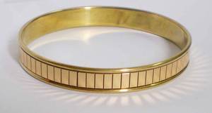 Brazalete Vertical con Ranuras, Chapado en Oro, Joyería de Cobre, Brazalete Redondo Delgado, Brazalete Moderno de Moda, Proveedor de Joyería al por Mayor, Oro - Product Image 6