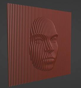 Art déco tendance, art mural ondulé paramétrique, visage féminin, anniversaire, fichiers de découpe CNC numériques, bois fait à la main, prix bas - Product Image 5