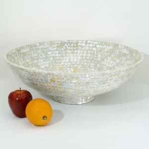 Cuenco de servicio ecológico de madreperla y madera pulida de calidad superior para regalos de Ramadán para uso en comedor - Product Image 4