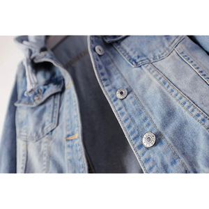 Custom Women's Denim Jacket With Superior Quality <b>Cheap</b> Price Own logo Printed Facilities Women's Denim Jacket - Product Image 4