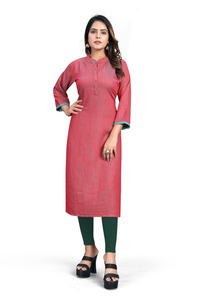 Kurta de mujer con estampado de rayón suave y cómodo de alta demanda para uso informal disponible a granel del proveedor indio - Product Image 5