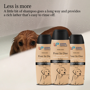 OEM/ODM 4-in-1 Calming Pet Shampoo for Dogs Cleans Conditions Detangles with Lavender Chamomile Private Label at Wholesale Price - Product Image 5