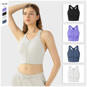 Soutien-gorge de sport sans fil antichoc pour femme Soutien-gorge de fitness à séchage rapide avec yoga rembourré pour la course et l'entraînement Adultes de grande taille - Product Image 5