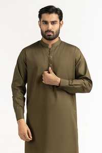 Shalwar Kameez uni pour homme, 100% polyester/coton, thermique, grande taille, respirant, lavable, de haute qualité, confortable - Product Image 2