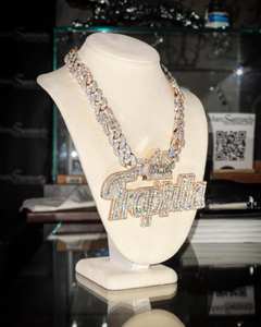 Personnaliser OTF Ice Out Real Moissanite Pendentif Hip Hop pour homme Bijoutier Ouvert Véritable Moissanite Pendentif Hip Hop pour homme - Product Image 1