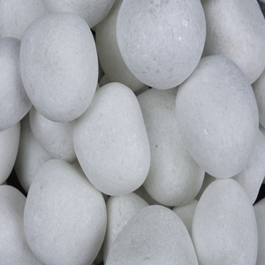 Galets et galets en pierre naturelle moyenne blanche neige pour pierres de plage décoratives intérieures et extérieures pour parcs - Product Image 1