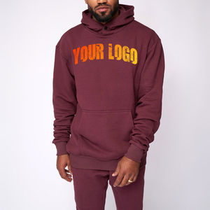 Sweats à capuche personnalisés pour hommes Sweat à capuche en polaire épaisse 100% coton Poids lourd Logo imprimé personnalisé Sweats à capuche & Sweatshirts pour hommes - Product Image 4