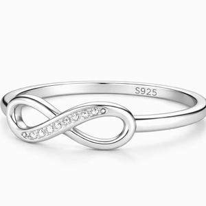Anillo Infinito de Plata de Ley 925, Joyería de Plata Maciza Minimalista y Moderna para Mujer, Venta al por Mayor OEM - Product Image 1